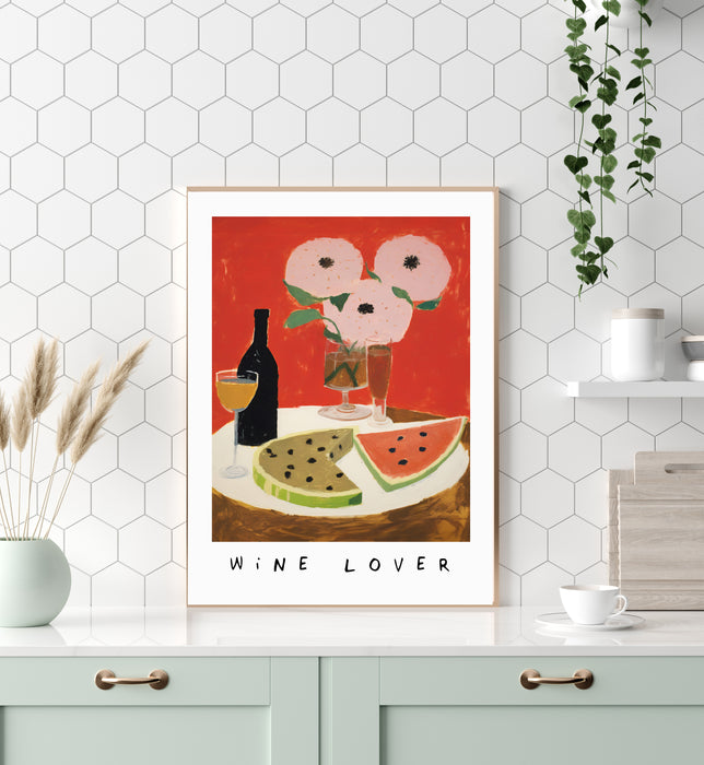 Wine Lover Kitchen Art Print