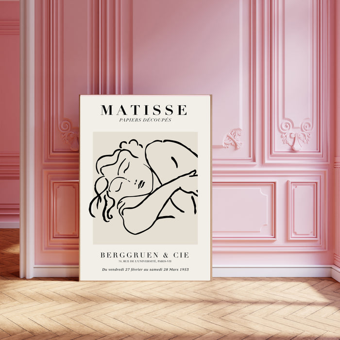 Matisse 'Sleeping Matisse' beige abstract art print