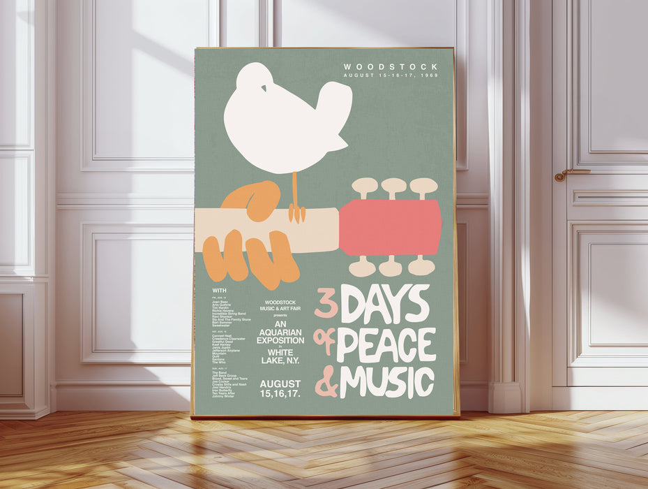 Woodstock Music Festival Vintage Art Print