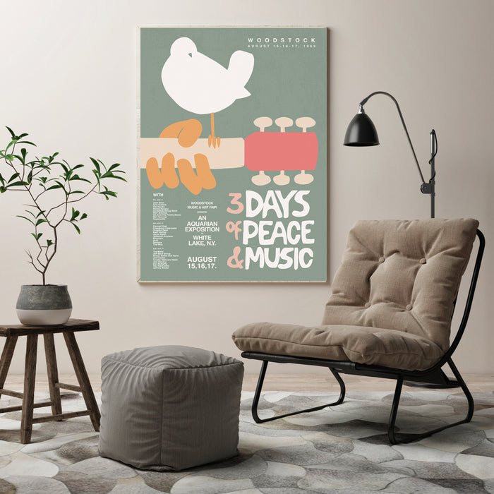 Woodstock Music Festival Vintage Art Print