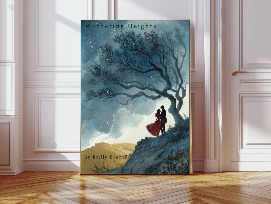 Wuthering Heights Book Cover Landscape Art Print