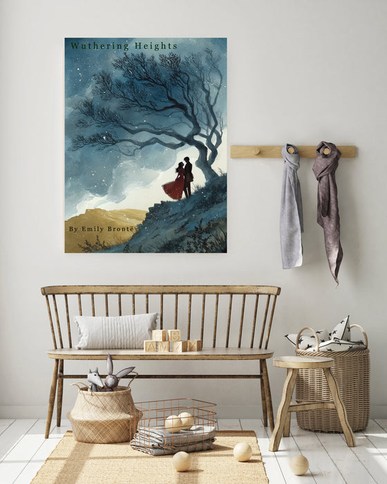 Wuthering Heights Book Cover Landscape Art Print