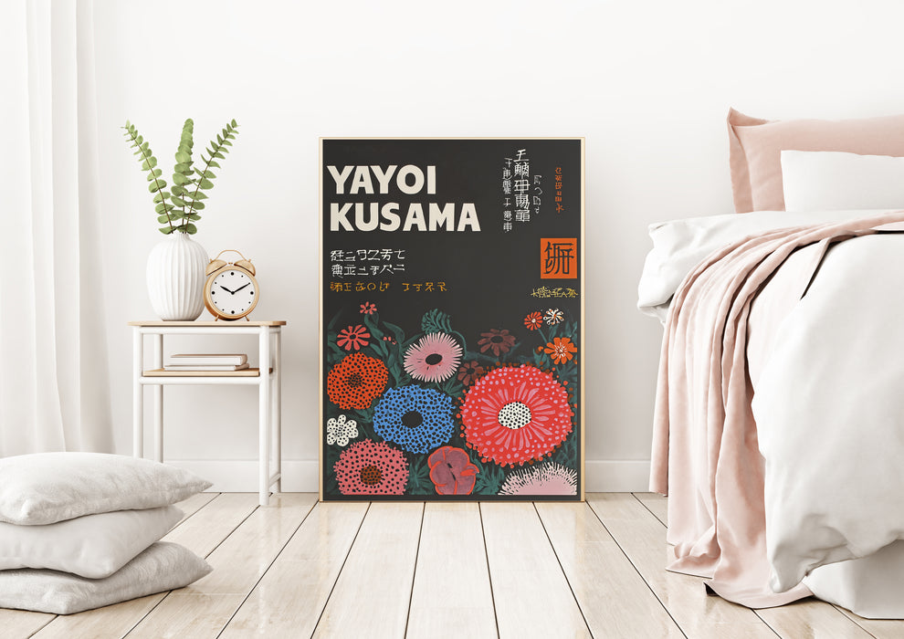 Yayoi Kusama Inspired Flower Art Print