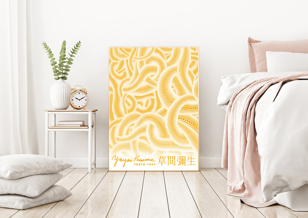 Yayoi Kusama 'Yellow Weave' Art Print
