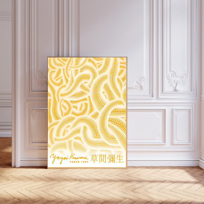 Yayoi Kusama 'Yellow Weave' Art Print