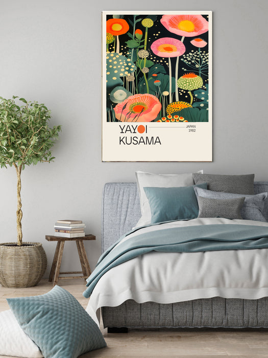 Yayoi Kusama Inspired Flower Art Print