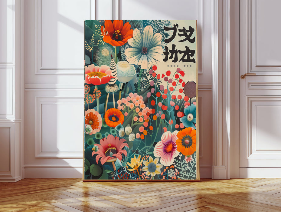 Japanese Yayoi Kusuma Inspired Flowers Art Print