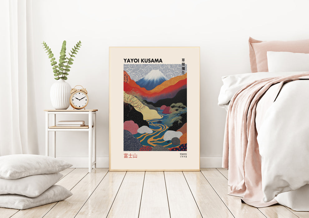 Yayoi Kusama Inspired Mountains Art Print