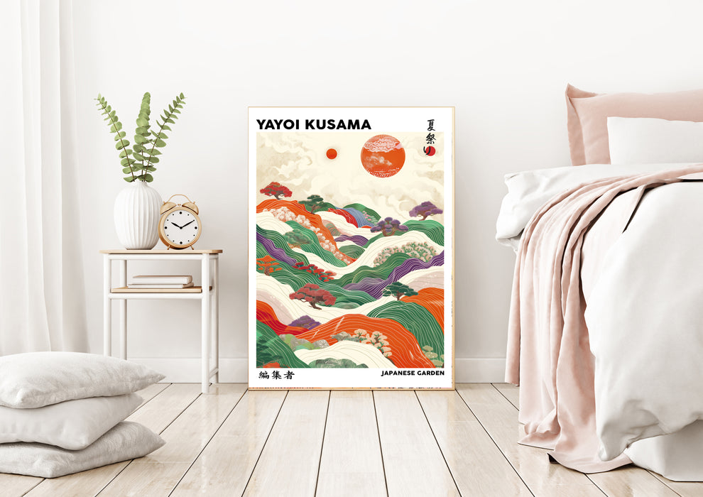 Yayoi Kusama Inspired Japanese Garden Art Print