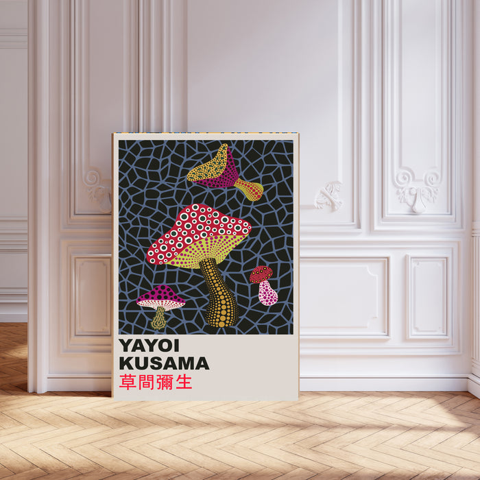 Yayoi Kusama Mushroom Art Print