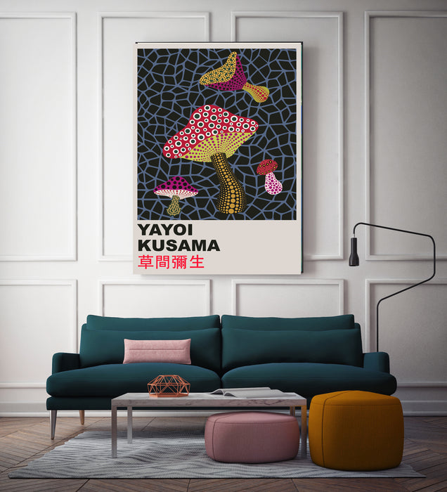 Yayoi Kusama Mushroom Art Print