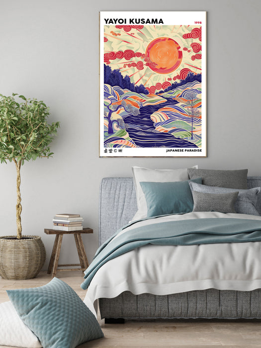 Yayoi Kusama Inspired Sunrise Art Print