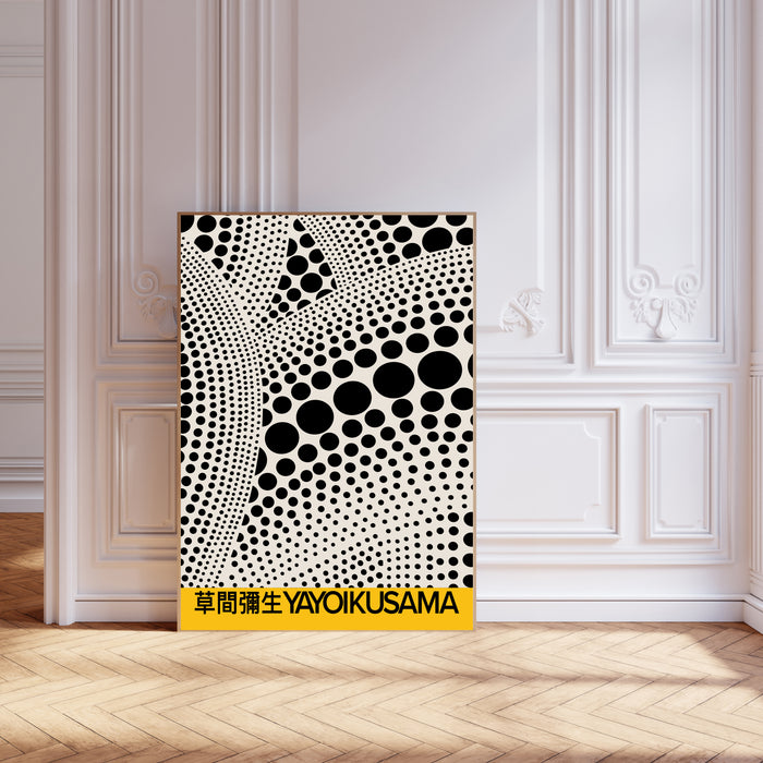 Yayoi Kusama Yellow and Black Spots Japanese Art Print