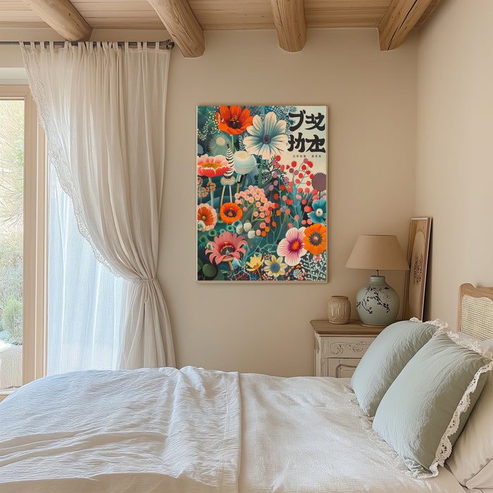 Japanese Yayoi Kusuma Inspired Flowers Art Print