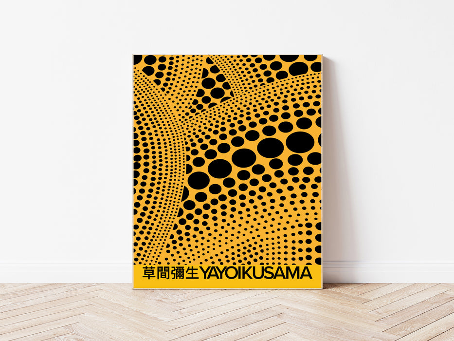 Yayoi Kusama Yellow Spots Japanese Exhibition Print