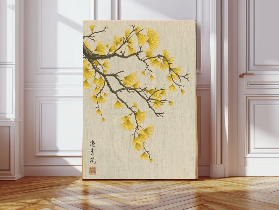 Japanese Yellow Flower Vintage Art Print