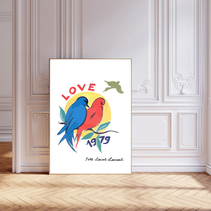 French Bird YSL Love Art Print 1979