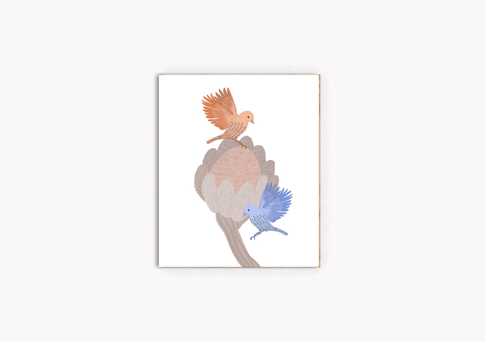 Flowers and Bird Print