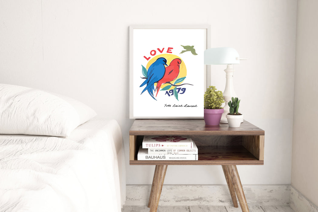 Yves Saint Laurent 1979 Bird Love Art Print