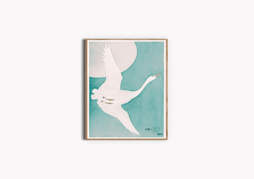 Vintage Japanese Swan Print