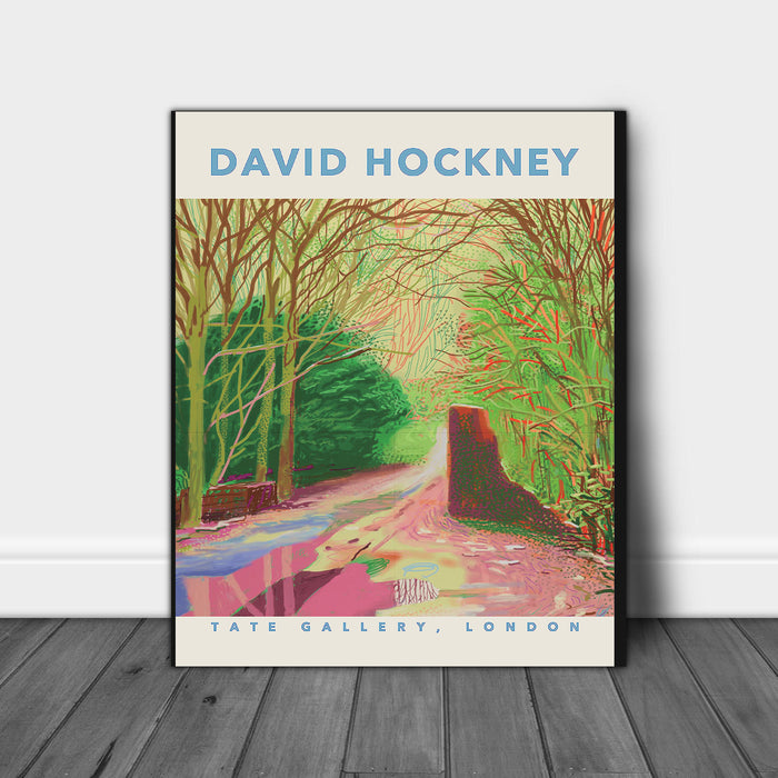 David Hockney Pink Path Print