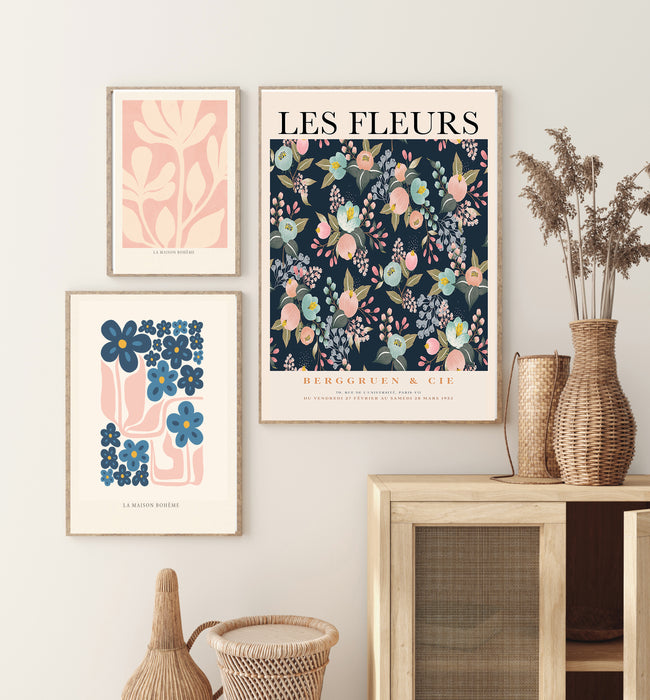 Botanical Flower Gallery Wall Sets