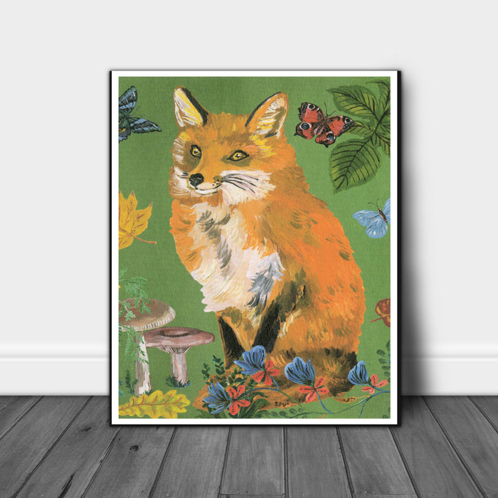 Fox Flower print