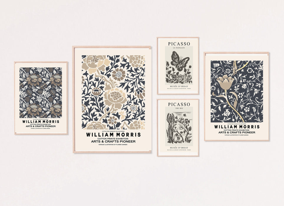 Gallery Wall Sets of 5, William Morris
