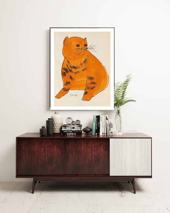 Andy Warhol Fat Ginger Cat Art Print