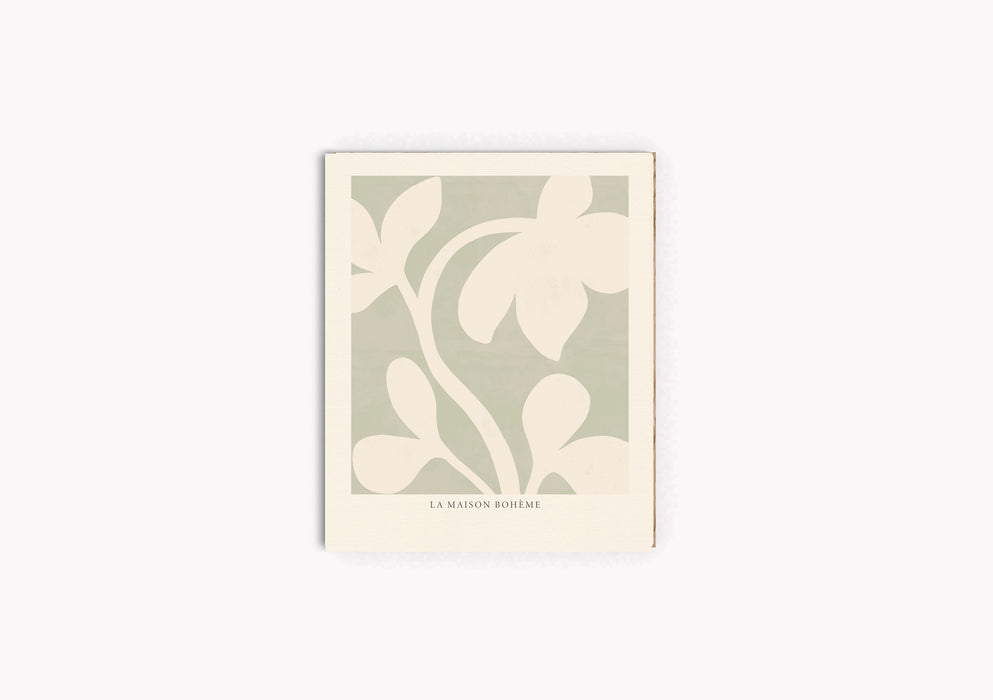 Green Abstract Flower Print