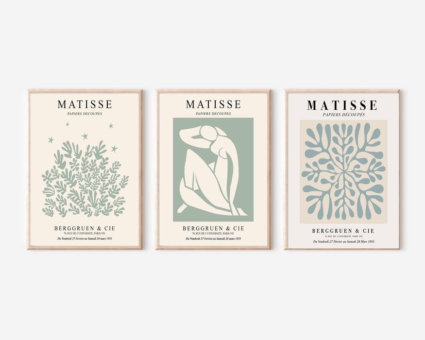 Gallery Wall Sets Green Matisse Prints