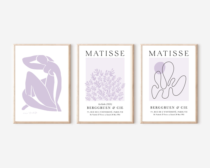 Gallery Wall Sets Lilac Matisse Prints
