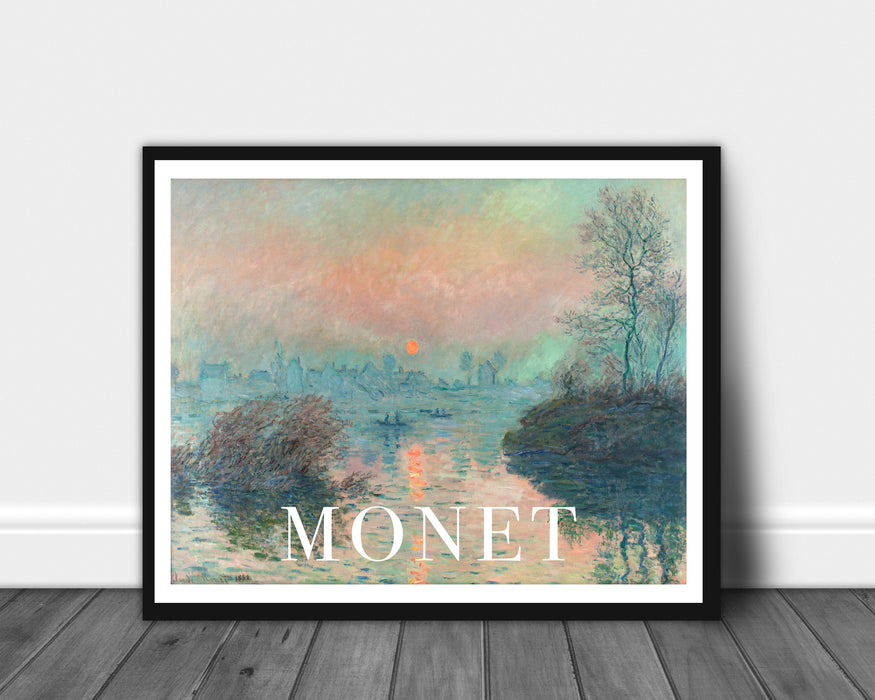 Monet Sunset Painting Landscape Print Claude Monet