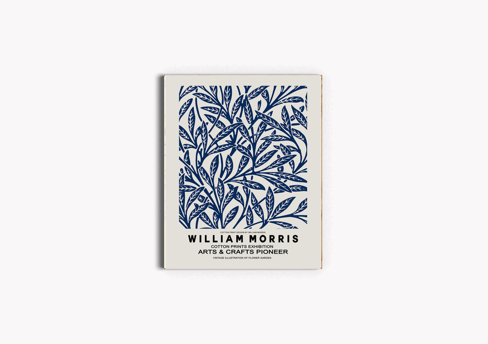 William Morris Blue Leaf Print