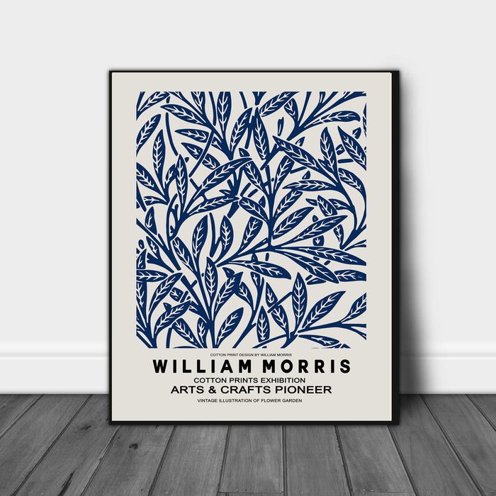William Morris Blue Leaf Print