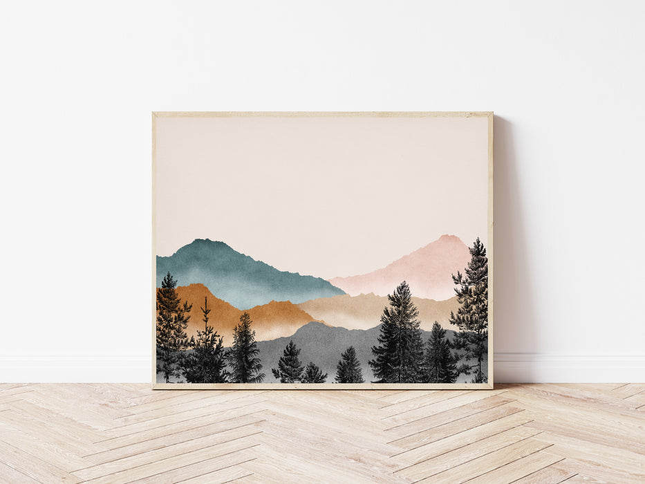 Landscape Rainbow Mountain Print