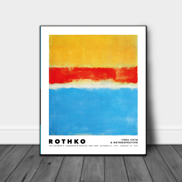 Mark Rothko Blue, Red, Yellow Print