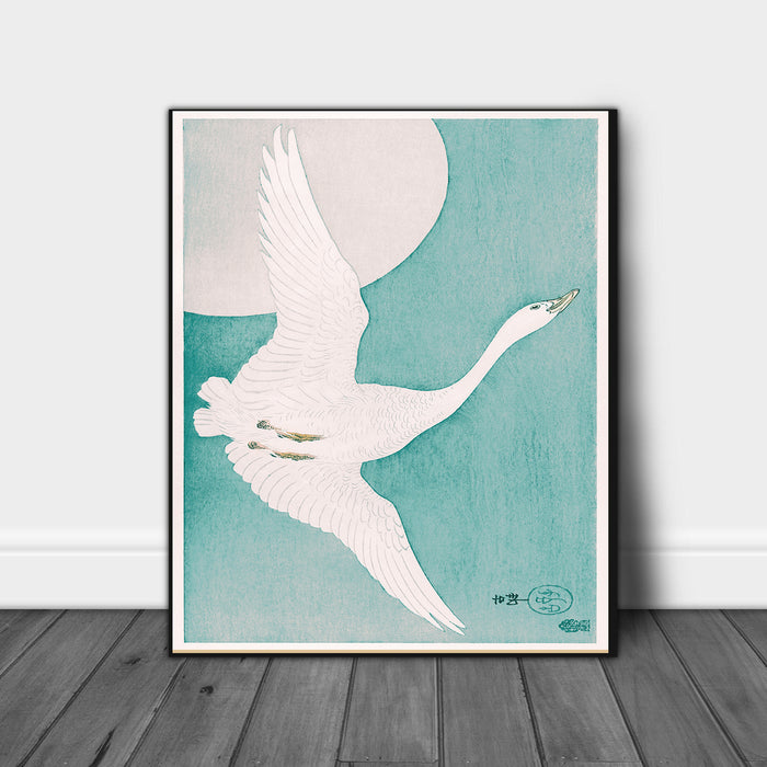 Vintage Japanese Swan Print