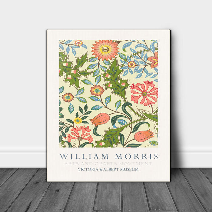 William Morris Cream Orange Flower Print